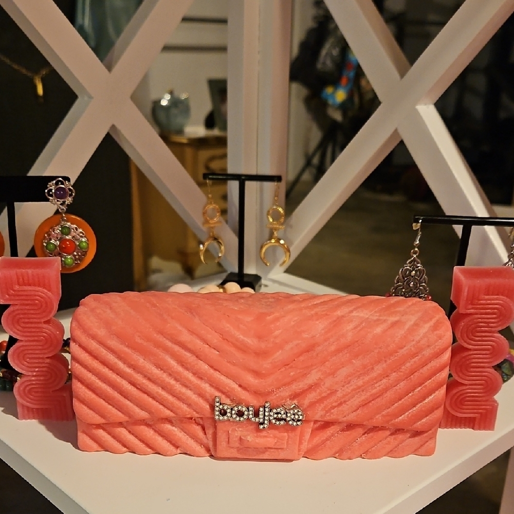 Pink Wickless Candle  Clutch